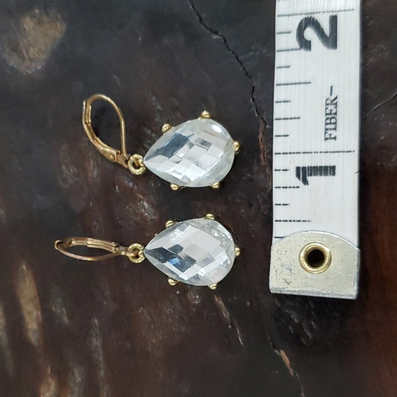 Joan Rivers Gold and Clear Teardrop Earrings - Picture 5 of 6